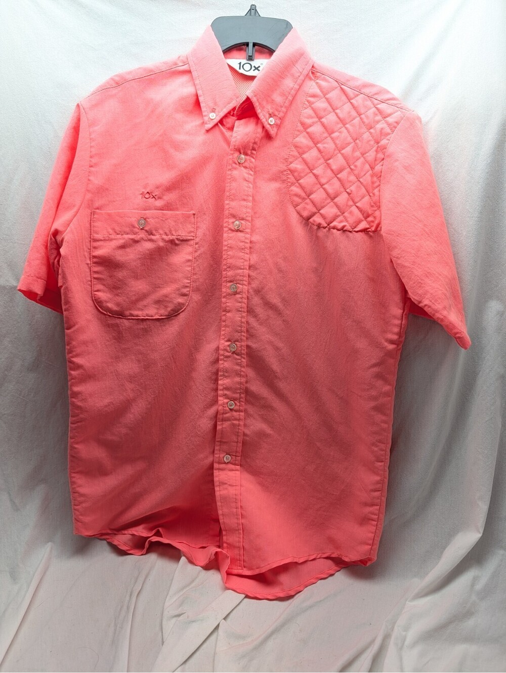 10X Men's Hunting Shirt Size medium Regular   neon orange pink